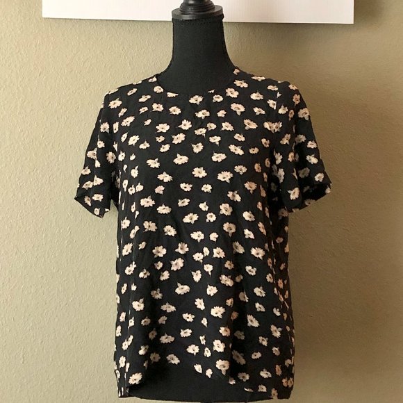 Madewell Tops - Madewell | Silk short sleeve button back | Size:S